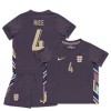 Maglia ufficiale Inghilterra Rice 4 Trasferta Euro 2024 per Bambino